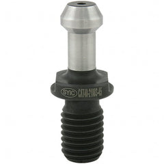 Techniks - CAT40 Taper, 5/8-11 Thread, 45° Angle Radius, Standard Retention Knob - 2-1/4" OAL, 0.59" Knob Diam - Exact Tooling