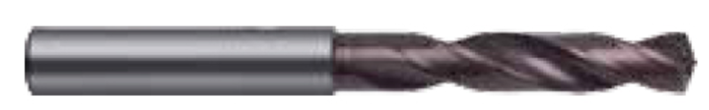 6.1mm Dia. - Carbide HP 3XD Drill-140Â° Point-Coolant-Bright - Exact Tooling
