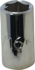 Proto - 5/16", 1/4" Drive, Standard Hand Socket - 6 Points, 7/8" OAL, Chrome Finish - Exact Tooling