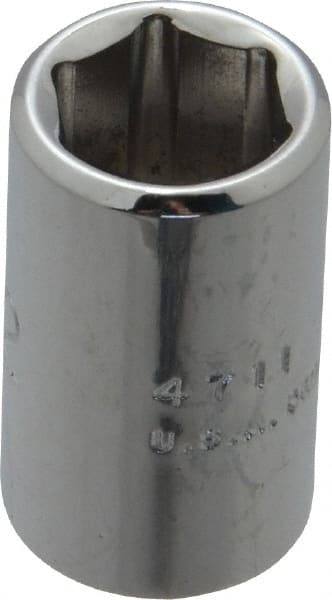 Proto - 11/32", 1/4" Drive, Standard Hand Socket - 6 Points, 7/8" OAL, Chrome Finish - Exact Tooling
