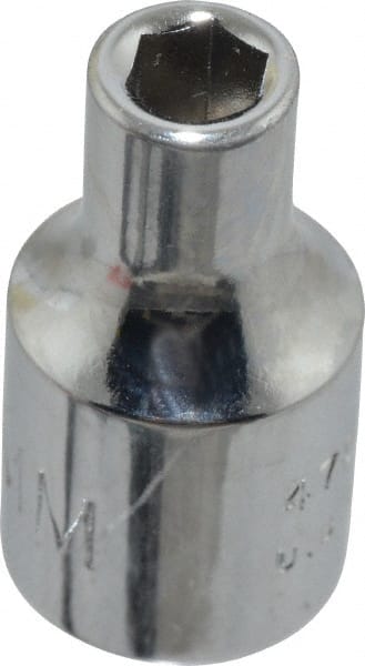 Proto - 1/4" Drive, Standard Hand Socket - 6 Points, 7/8" OAL, Chrome Finish - Exact Tooling