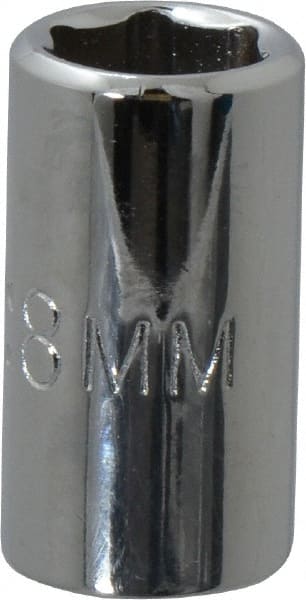 Proto - 1/4" Drive, Standard Hand Socket - 6 Points, 7/8" OAL, Chrome Vanadium, Chrome Finish - Exact Tooling