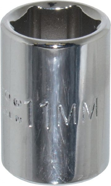 Proto - 7/16", 1/4" Drive, Standard Hand Socket - 6 Points, 7/8" OAL, Chrome Finish - Exact Tooling