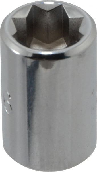 Proto - 5/16", 1/4" Drive, Standard Hand Socket - 8 Points, 7/8" OAL, Chrome Finish - Exact Tooling