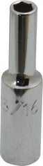 Proto - 3/16", 1/4" Drive, Deep Hand Socket - 6 Points, 2" OAL, Chrome Finish - Exact Tooling