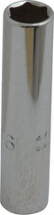 Proto - 5/16", 1/4" Drive, Deep Hand Socket - 6 Points, 2" OAL, Chrome Vanadium, Chrome Finish - Exact Tooling
