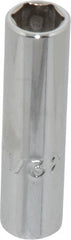 Proto - 11/32", 1/4" Drive, Deep Hand Socket - 12 Points, 2" OAL, Chrome Finish - Exact Tooling