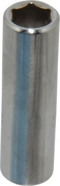 Proto - 3/8", 1/4" Drive, Deep Hand Socket - 6 Points, 2" OAL, Chrome Finish - Exact Tooling