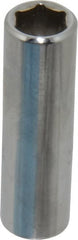 Proto - 3/8", 1/4" Drive, Deep Hand Socket - 6 Points, 2" OAL, Chrome Finish - Exact Tooling