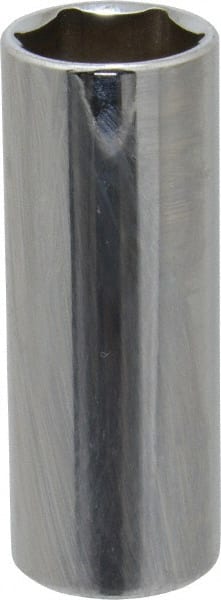 Proto - 9/16", 1/4" Drive, Deep Hand Socket - 6 Points, 2" OAL, Chrome Finish - Exact Tooling