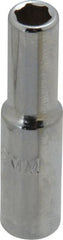 Proto - 1/4" Drive, Deep Hand Socket - 6 Points, 1-15/16" OAL, Chrome Finish - Exact Tooling