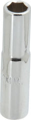 Proto - 1/4" Drive, Deep Hand Socket - 6 Points, 1-15/16" OAL, Chrome Finish - Exact Tooling