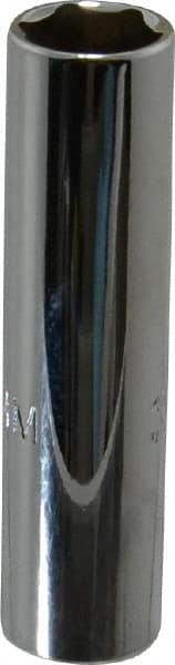Proto - 1/4" Drive, Deep Hand Socket - 6 Points, 1-15/16" OAL, Chrome Finish - Exact Tooling