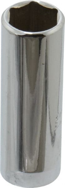 Proto - 1/4" Drive, Deep Hand Socket - 6 Points, 1-15/16" OAL, Chrome Finish - Exact Tooling