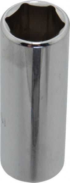 Proto - 1/4" Drive, Deep Hand Socket - 6 Points, 1-15/16" OAL, Chrome Finish - Exact Tooling