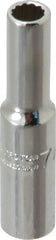 Proto - 7/32", 1/4" Drive, Deep Hand Socket - 12 Points, 2" OAL, Chrome Finish - Exact Tooling