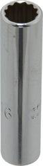 Proto - 5/16", 1/4" Drive, Deep Hand Socket - 12 Points, 2" OAL, Chrome Finish - Exact Tooling