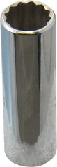 Proto - 7/16", 1/4" Drive, Deep Hand Socket - 12 Points, 2" OAL, Chrome Finish - Exact Tooling