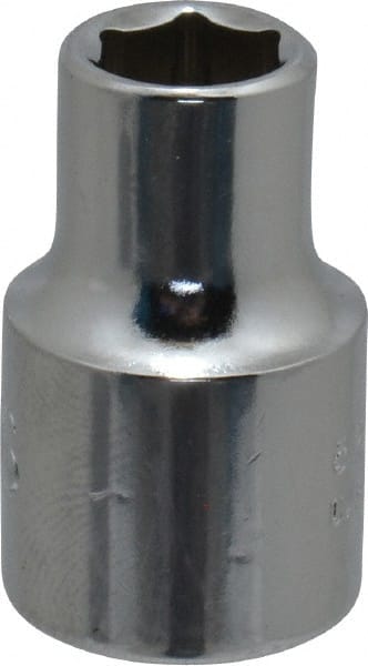 Proto - 5/16", 3/8" Drive, Standard Hand Socket - 6 Points, 1-3/32" OAL, Chrome Finish - Exact Tooling
