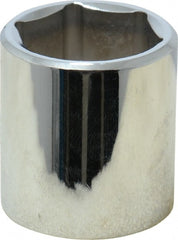 Proto - 7/8", 3/8" Drive, Standard Hand Socket - 6 Points, 1-5/16" OAL, Chrome Finish - Exact Tooling