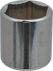 Proto - 15/16", 3/8" Drive, Standard Hand Socket - 6 Points, 1-5/16" OAL, Chrome Finish - Exact Tooling