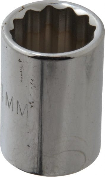 Proto - 3/8" Drive, Standard Hand Socket - 12 Points, 1-1/8" OAL, Chrome Finish - Exact Tooling