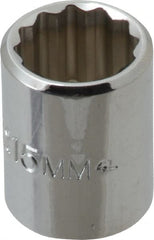 Proto - 3/8" Drive, Standard Hand Socket - 12 Points, 1-1/8" OAL, Chrome Finish - Exact Tooling