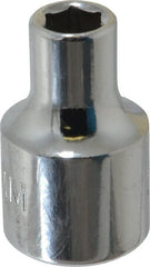 Proto - 3/8" Drive, Standard Hand Socket - 6 Points, 1-3/32" OAL, Chrome Finish - Exact Tooling
