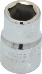 Proto - 3/8" Drive, Standard Hand Socket - 6 Points, 1-3/32" OAL, Chrome Finish - Exact Tooling