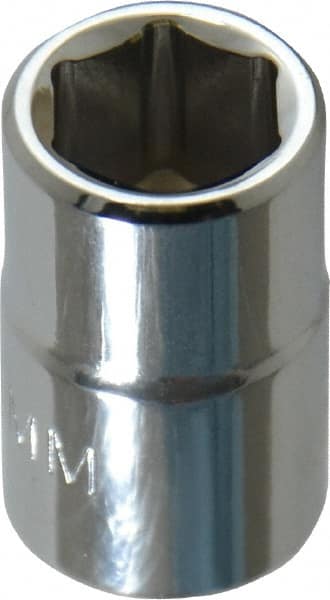 Proto - 3/8" Drive, Standard Hand Socket - 6 Points, 1-3/32" OAL, Chrome Finish - Exact Tooling