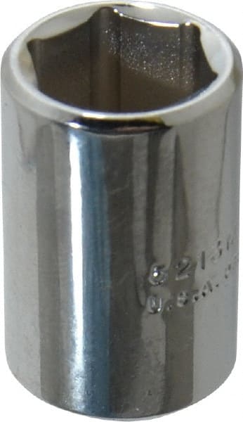 Proto - 3/8" Drive, Standard Hand Socket - 6 Points, 1-1/8" OAL, Chrome Vanadium, Chrome Finish - Exact Tooling
