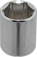 Proto - 3/8" Drive, Standard Hand Socket - 12 Points, 1-3/16" OAL, Chrome Finish - Exact Tooling