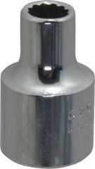 Proto - 1/4", 3/8" Drive, Standard Hand Socket - 12 Points, 1-3/32" OAL, Chrome Finish - Exact Tooling