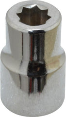 Proto - 1/4", 3/8" Drive, Standard Hand Socket - 8 Points, 1-5/64" OAL, Chrome Finish - Exact Tooling