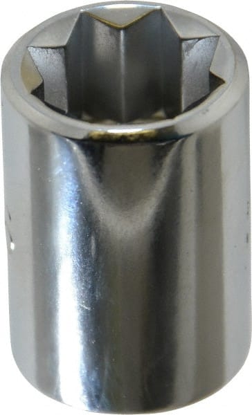 Proto - 7/16", 3/8" Drive, Standard Hand Socket - 8 Points, 1-5/64" OAL, Chrome Finish - Exact Tooling