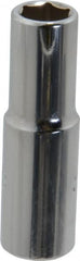 Proto - 3/8", 3/8" Drive, Deep Hand Socket - 6 Points, 2-1/8" OAL, Chrome Finish - Exact Tooling