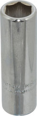 Proto - 7/16", 3/8" Drive, Deep Hand Socket - 6 Points, 2-1/8" OAL, Chrome Finish - Exact Tooling