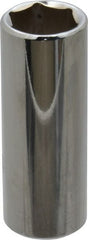 Proto - 9/16", 3/8" Drive, Deep Hand Socket - 6 Points, 2-1/8" OAL, Chrome Finish - Exact Tooling
