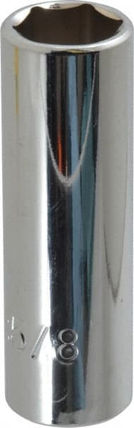 Proto - 5/8", 3/8" Drive, Deep Hand Socket - 6 Points, 2-3/4" OAL, Chrome Vanadium, Chrome Finish - Exact Tooling