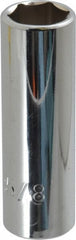 Proto - 5/8", 3/8" Drive, Deep Hand Socket - 6 Points, 2-3/4" OAL, Chrome Vanadium, Chrome Finish - Exact Tooling