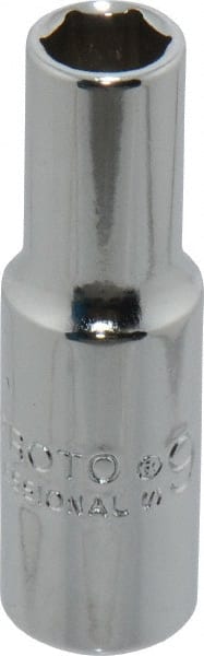 Proto - 3/8" Drive, Deep Hand Socket - 6 Points, 2-1/8" OAL, Chrome Finish - Exact Tooling