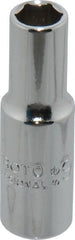 Proto - 3/8" Drive, Deep Hand Socket - 6 Points, 2-1/8" OAL, Chrome Finish - Exact Tooling