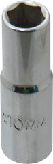 Proto - 3/8" Drive, Deep Hand Socket - 6 Points, 2-1/8" OAL, Chrome Vanadium, Chrome Finish - Exact Tooling
