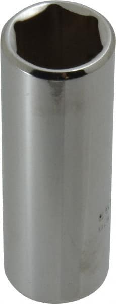 Proto - 3/8" Drive, Deep Hand Socket - 6 Points, 2-1/8" OAL, Chrome Finish - Exact Tooling