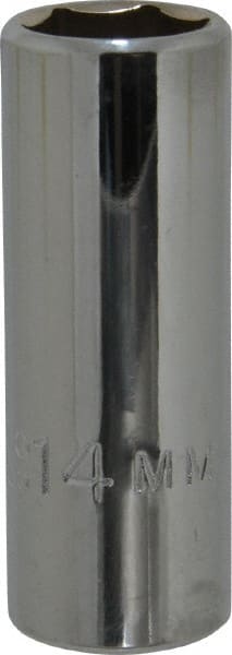 Proto - 3/8" Drive, Deep Hand Socket - 6 Points, 2-1/8" OAL, Chrome Vanadium, Chrome Finish - Exact Tooling