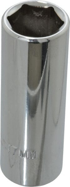 Proto - 3/8" Drive, Deep Hand Socket - 6 Points, 2-3/4" OAL, Chrome Finish - Exact Tooling