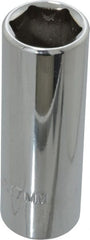 Proto - 3/8" Drive, Deep Hand Socket - 6 Points, 2-3/4" OAL, Chrome Finish - Exact Tooling