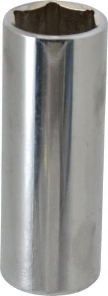 Proto - 3/8" Drive, Deep Hand Socket - 6 Points, 2-3/4" OAL, Chrome Finish - Exact Tooling