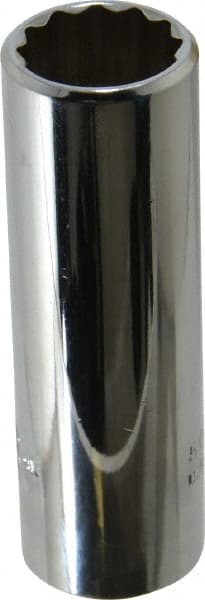 Proto - 5/8", 3/8" Drive, Deep Hand Socket - 12 Points, 2-3/4" OAL, Chrome Vanadium, Chrome Finish - Exact Tooling