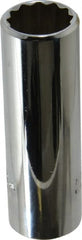 Proto - 5/8", 3/8" Drive, Deep Hand Socket - 12 Points, 2-3/4" OAL, Chrome Vanadium, Chrome Finish - Exact Tooling